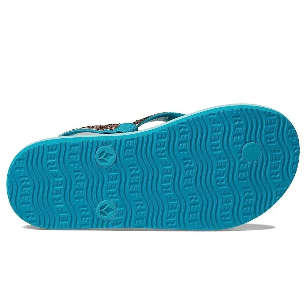 Reef Little Stargazer Sandal Toddler 6 Aqua Slip On Heel Strap Flip Flop JOBB723
